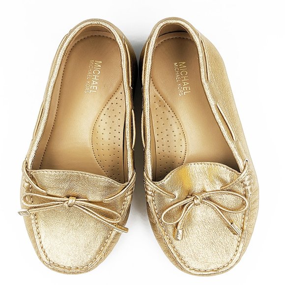 Michael Kors Shoes - New Michael Kors Metallic Leather Moccasins 8, 8.5
